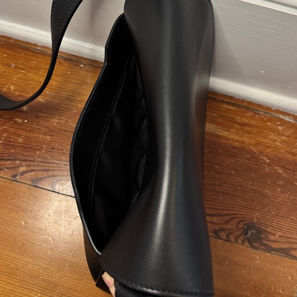 Alexander Wang SS16 Sample Lia Studded Crossbody Saddle Bag Silver Black Leather - Picture 12 of 16